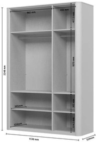 Гардероб Dutchess трикрил стъкло