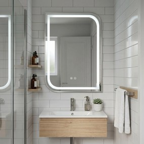Огледало LED ZONE 80x60 BRUSH NICKEL