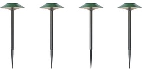 Комплект от 4 зелени градински прожектора с LED IP44 соларни - Mushroom