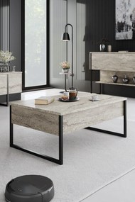 Кафе маса Luxe, цвят Травертин Черен