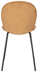 Жълти трапезни столове в цвят охра в комплект от 2 броя Bonnet - Zuiver