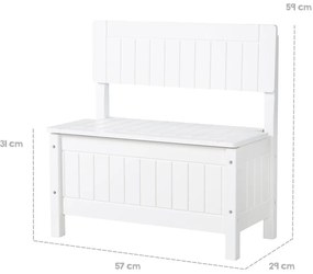 Бяла детска пейка – Roba