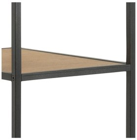 Черен/естествен отворен гардероб от декор от дъб 77x165 cm Seaford – Actona