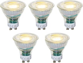 Комплект от 5 димируеми прозрачни GU10 LED крушки 50 мм 2.5W 450 lm 3000K