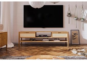 Масичка за телевизор от дъб 204x64 cm Pola - The Beds