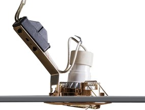 Смарт вграден прожектор меден, накланящ се, вкл. Wifi GU10 - Edu