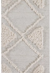 Бял ръчно изработен памучен килим подходящ за пране 200x300 cm Tribu Natural – Lorena Canals
