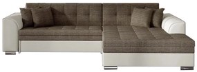 Ъглов разтегателен диван PALERMO, 294x80x196, berlin04/soft033(beige), дясно