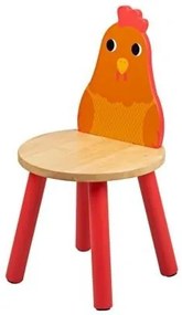 Bigjigs - Дървено столче - Кокошчица