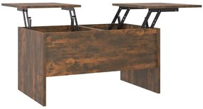 819293 vidaXL Кафе маса, опушен дъб, 80x50x42,5 см, инженерно дърво