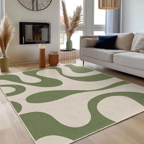 Зелен килим подходящ за пране 160x230 cm Matcha Latte – Mila Home