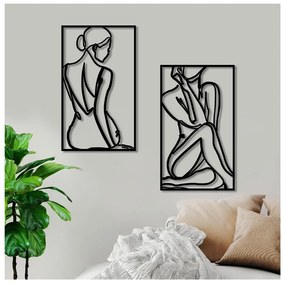 Метална декорация за стена 42x70 cm Minimalist Female - Wallity