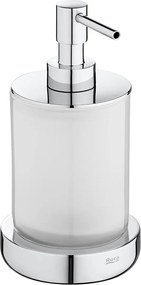 Дозатор за сапун, A817026001, Roca, метал + стъкло, хром, 8.7х9.4х16.5см