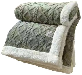 Зелено одеяло от шерпа 150x200 cm Island – My House