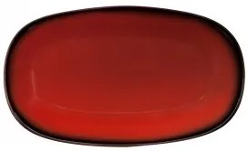 Gural Porselen - Marmaris Black/Red Овално плато 29x17cm. (NBNEO29KY631KMZS)
