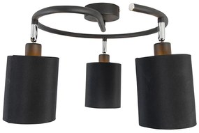 Модерна таванна лампа черна 3-светлина - Lofty