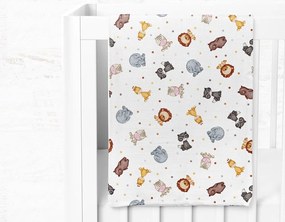 Бяло муселиново бебешко одеяло 75x100 cm Zoo – Mijolnir