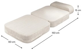 Кремав детски стол от рипсено кадифе Flip – Wigiwama