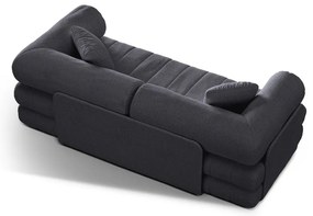 Тъмносив сгъваем диван от прежда с примки от букле 206 cm Kemi – Cosmopolitan Design
