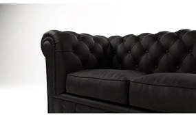 Диван от черно кадифе 184 cm Cambridge - Ropez