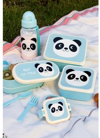 Синьо бебешко шише със сламка Miko The Panda, 500 ml Miko the Panda - Rex London