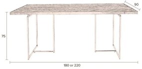 Трапезна маса със стоманена конструкция , 220 x 90 cm Class - Dutchbone