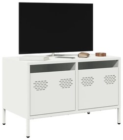 851237 vidaXL ТВ шкаф, бял, 68x39x43,5 см, студеновалцувана стомана