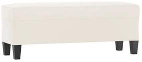 349470 vidaXL Пейка, бежово, 100x35x41 см, микрофибърен плат
