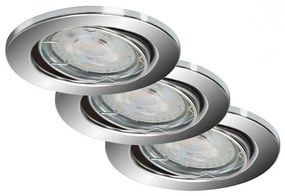 Briloner 7148-038-К-кт 3 бр. LED димируеми лунички за баня 1xGU10/5W/230V IP23