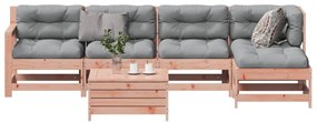 3250982 vidaXL Градински комплект с възглавници, 6 части, дугласко дърво масив