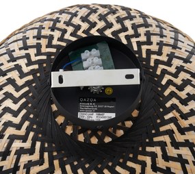 Таванно осветление в стил Арт Деко, черно бамбуково, 40 см - Alka