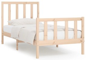 3105190 vidaXL Рамка за легло, дърво масив, 90x190 см, Single