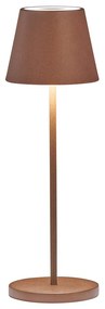 Кафява LED настолна лампа с метален абажур (височина 34 cm) Cosenza – Fischer &amp; Honsel