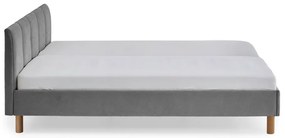 Сиво двойно легло 180x200 cm тапицирано без ламелно дъно Joker – Meise Möbel
