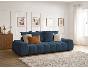 Тъмносин шенилов диван 278 cm Everest – Bobochic Paris