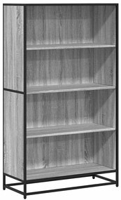 3300848 vidaXL Библиотека, сив сонома, 80,5x35x139 см, инженерно дърво