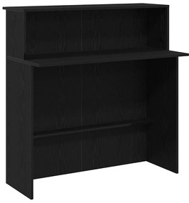 859025 vidaXL Рецепционно бюро черно 100x50x103,5 cm Инженерна дървесина