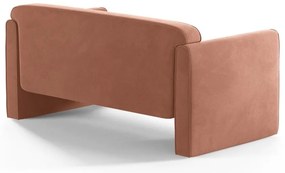 Розов кадифен диван 140 cm Abby – Micadoni