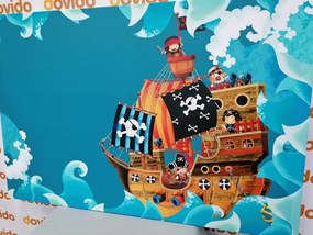 Картина на платно – Пиратски кораб в морето