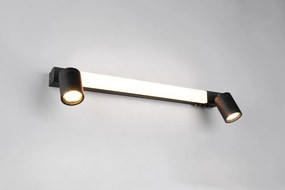 Матово черно LED стенна лампа Enrico – Trio