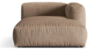 Светлокафяв кадифен модул за диван (десен ъгъл) Martina – Micadoni