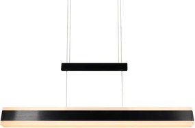 Матово черно LED висящо осветително тяло с метален абажур Arcola – Trio