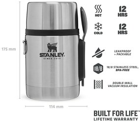 Термос за храна от неръждаема стомана в сребрист цвят 530 ml Adventure – Stanley