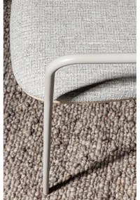 Светлосиви/в естествен цвят тапицирани трапезни столове в комплект с подлакътници Nour – MOME