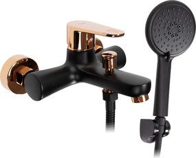 Смесител за вана REA Mild Black Rose Gold