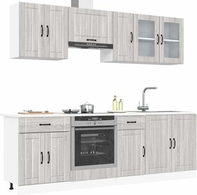 3314837 vidaXL Комплект кухненски шкафове от 8 части Kalmar, инженерно дърво