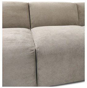 Бежов ъглов диван от велур (ляв ъгъл) Sting - Scandic