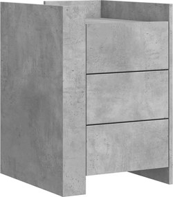 848307 vidaXL Нощно шкафче, бетонно сиво, 45x50x65 см, инженерно дърво