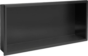 Вграден рафт за баня 30x60 black matt