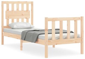 3192386 vidaXL Рамка за легло с табла Small Single дърво масив